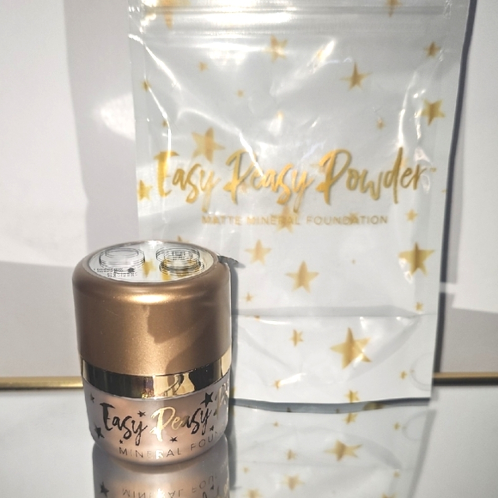 Belle Beauty by Kim Gravel Easy Peasy Powder Matte Mineral Foundation TAN New
